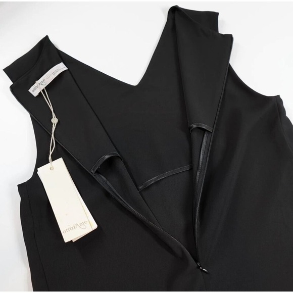 Ottod'Ame Shift Dress 6 Black Sleeveless Minimalist - Picture 13 of 16